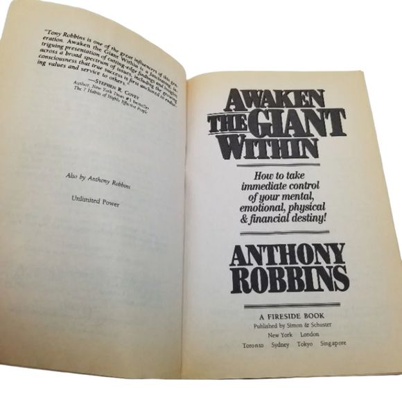 Anthony Robbins 1992 Awaken The Giant Within by Simon & Schuster Paperback Book - Picture 5 of 8